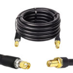 Готова кабельна збірка SMA male або  SMA female, з використанням ВЧ кабеля LMR400 довжиною 10 метрів