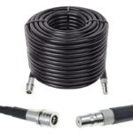 Готова кабельна збірка QMA male або QMA female, з використанням ВЧ кабеля RG8/U  довжиною 35 метрів